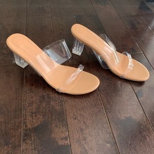 Brand new size 8 wide shein clear mule shoe